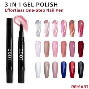 REHEART 2026 Nuevo Esmalte de Uñas en Gel de un Solo Paso, No Necesita Base ni Capa Superior, <span class=keywords><strong>3</strong></span> en 1, Esmalte Magnético UV LED Removible - Product Image 1