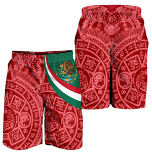 Pantalones Cortos con el <span class=keywords><strong>Escudo</strong></span> <span class=keywords><strong>de</strong></span> México con Motivos Aztecas, Productos <span class=keywords><strong>de</strong></span> Envío Directo, Logotipo Personalizado, Pantalones Cortos Deportivos Harajuku - Product Image 1