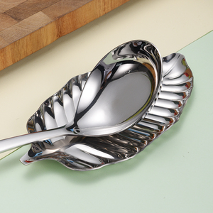 Vente chaude Argent En Forme De Feuille Style Européen Pas Cher Restaurant Plateau De Fruits Nordique En Acier Inoxydable <span class=keywords><strong>Plaque</strong></span> En Vrac - Product Image 4
