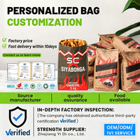Sac d'emballage en papier kraft brun biodégradable et recyclable pour charbon de bois, 5 kg, sac en papier multicouche, vente en gros, direct usine