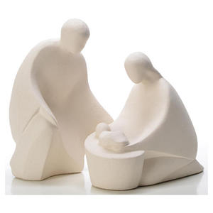 Natale presepe di famiglia fatto a mano decorazione per la casa bisque bianca in ceramica presepe figurina - Product Image 3