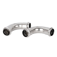 Codo de Acero Inoxidable 304 Tipo 90, Estándar Nacional, Doble Crimpado, Diámetro Igual, Curva de Pared Delgada para Tuberías de Agua Potable, Modelo 050