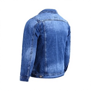 Chaqueta de Mezclilla Azul para Hombre, Corte Regular, Cierre de Botones, Algodón Lavado, Estilo Casual para Otoño - Product Image 5