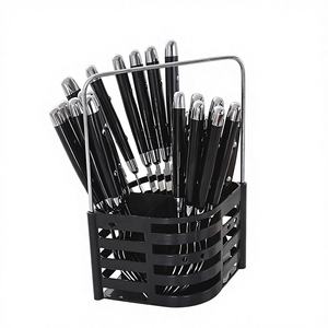 Juegos de Cubiertos de acero inoxidable con mango de plástico PP, 24 Uds., vajilla <span class=keywords><strong>personalizada</strong></span>, cucharas, tenedores, cuchillos, juegos de cubiertos - Product Image 1