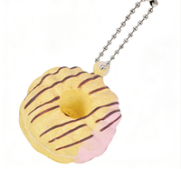 Porte-clés anti-stress souple en forme de donut, jouets tendance en gros, logo personnalisé, balles anti-stress en mousse PU, jouets à presser