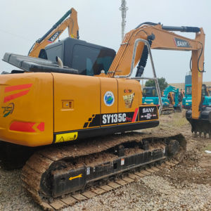 Offre Spéciale : Excavatrice Sany 135c d'occasion en excellent état, matériel de construction, godet de 0,5 m³, poids opérationnel de 13800 kg, modèle 2022, prix bas - Product Image 1