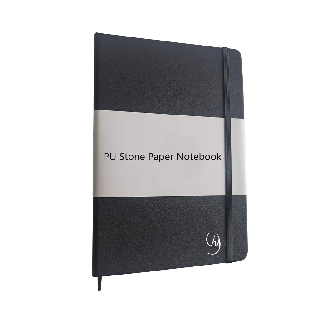 Pu Leather Hardcover A4 A5 A6 A7 B5 Size Reusable Notepad Erasable Writing Waterproof Stone Paper Notebook with Pen Holder