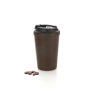 Eco-friendly BPA Free Coffee <strong>Mug</strong> Made of Coffee Grounds Reusable Leakproof Suction Cup Double Wall <strong>Plastic</strong> Drinkware - Product Image 4