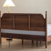Lit en bois massif de style français avec un design rétro vintage nordique, multifonctionnel, fabriqué en Chine, lit double/simple pour deuxième chambre