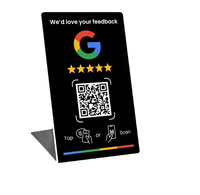 Support d'affichage personnalisé avec code QR, puce NFC, carte PVC sans contact, carte de membre, carte cadeau Google Play, support de lecture par balayage