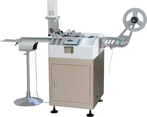 JC-3080 Hoge Snelheid Ultrasone Label Snijmachine Voor Polyester Satijn Lint Kledingstuk Wasverzorging Label Nylon Taft