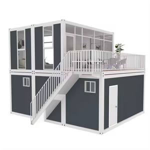 Casa Contenedor Modular Plegable de Dos Pisos de 40 Pies para Uso en Apartamentos/Villas, Construcción de Acero con Instalación Rápida de Módulos - Product Image 2