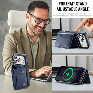 Custodia per telefono staccabile con porta carte e supporto, blocco RFID, ricarica wireless per <span class=keywords><strong>iPhone</strong></span> 17 Pro/Pro Max/17 Air/17/17E - Product Image 4