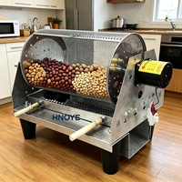 Machine à torréfier les noix au gaz, tambour en acier inoxydable de 10 kg, équipement commercial de torréfaction de noix