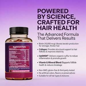 Options OEM directes usine pour capsules de traitement capillaire à base de plantes, très demandées, pour la croissance des cheveux, à base d'acides aminés, biologiques et végétaliens, pour le cuir chevelu - Product Image 2