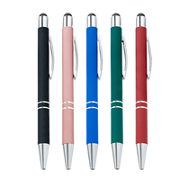 Stylo bille métallique à toucher doux 1,0 mm, logo personnalisé, corps en aluminium multicolore, cadeau publicitaire, pour étudiants et bureau