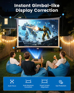 Mini Proyector <span class=keywords><strong>Port</strong></span>átil 2025, Puerto Tipo-C, Compatible con 4K, Android 13, Altavoces Estéreo HIFI Integrados, WiFi 6, 220 Lúmenes, 2000:1 - Product Image 4