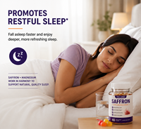 OEM/ODM Aangepaste Label Saffraan Magnesium Gummies Fruit Smaak Snoep Vitamine Zink Aangepaste Formule Verpakking Beschikbaar Volwassenen Hart