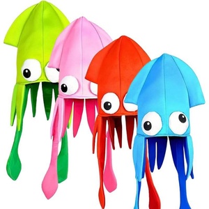 En gros, Chapeau de déguisement pieuvre et calmar coloré, motif animal de dessin animé, mignon, accessoire de fête pour enfants et adultes, pour événements costumés - Product Image 6