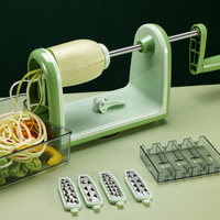 Hete Aanbieding Plastic Multifunctionele Spiralisnijder 5-Blads Groente-Aardappel Snijder Ecologisch Vriendelijke Snijder