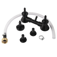 Lave-bouteilles double tête pour vin et bière, équipement de nettoyage pour brassage maison, avec robinet de cuisine, outils de bar