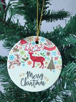 Décorations Ting Mingyi, ornements de Noël personnalisés en céramique double face vierge pour sublimation ou personnalisation