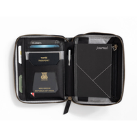 Portefeuille de voyage familial multifonction de luxe personnalisé avec blocage RFID Portefeuille à fermeture éclair en cuir PU Porte-passeport