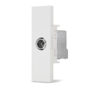 Prise TV murale blanche Zen Line 100 mm pour connexion d'antenne - Product Image 1