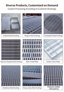 Rejilla de Acero Galvanizado por Inmersión en Caliente para Construcción, Cubierta de Drenaje de Alta Resistencia, Peldaños de Escalera, Galvanizado con Pintura de Alta Temperatura - Product Image 5