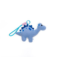 Porte-clés en peluche T-Rex orange et Stégosaure bleu en gros, jouets dinosaures pour machines à griffes et stocks d'arcades