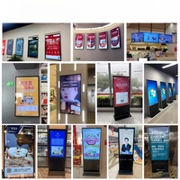 Kiosque tactile intelligent le plus vendu, affichage numérique vertical LCD 4K Full HD, écran publicitaire sur pied pour centre commercial