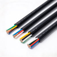 Câble électrique souple multiconducteur RVV en gros d'usine, 4 conducteurs en cuivre toronné, gaine PVC 300/500V, pour alimentation et commande