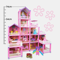 Vente en gros de jouets de luxe bon marché pour filles maison de jeu meubles grand bricolage villa costume jouet maisons de poupées