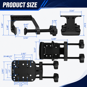 ขายึดเรืออะลูมิเนียม Welpaw แบบ C-Clamp, ฐานยึดปรับได้ขนาด 3.27 นิ้ว สำหรับรางเรือ โต๊ะ และอุปกรณ์ทางทะเล - Product Image 2
