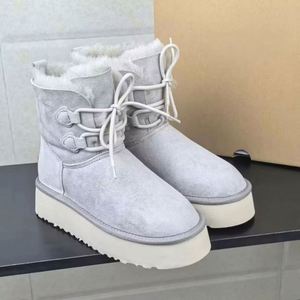 Botas de Nieve Cálidas y Cómodas para Mujer, Invierno 2026, Parte Superior de Cuero Genuino, Suela de Goma, Ligeras, Antiolor, Zapatos Casuales - Product Image 1