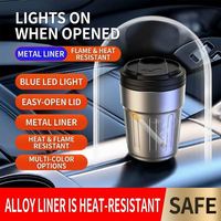 Cendrier de voiture en alliage d'aluminium ignifuge, style tasse à café, pour console centrale, porte-gobelet Guangdong JCQ007