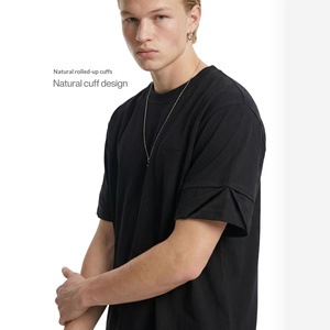 <span class=keywords><strong>Abbigliamento</strong></span> in Cotone per Uomo |   Maglietta a maniche corte girocollo da 260G, vestibilità ampia, casual, stile street fashion, con motivo. - Product Image 1