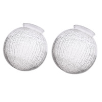 Abat-jour en verre craquelé transparent, diffuseur texturé en forme de boule de glace craquelée, couvercle rond à bulles pour la décoration intérieure et le remplacement d'éclairage