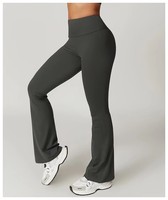 Jambe large moulante Yoga cloche bas pantalon taille élastique nu sentiment hanche levage taille haute évasé décontracté sport danse