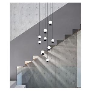 Lámpara de Araña Nórdica LED Posmoderna de Bola de Cristal, Diseño Creativo Minimalista para Restaurante, Bar, Mesita de Noche, Escalera, Lámparas Colgantes - Product Image 3