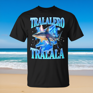T-Shirt per Adulti con Meme del Squalo 'Tralalero Tralala', Manica Corta, Unisex, Collo Tondo, Stampa Digitale, Design Promozionale, Made in China - Product Image 3