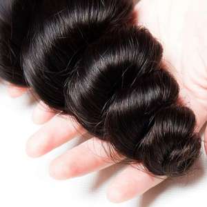 Paquets de tissage de cheveux alignés avec cuticules bouclées en vrac vietnamiennes 100% paquet de vague de corps avec fermeture <span class=keywords><strong>frontale</strong></span> Extensions de cheveux humains - Product Image 2