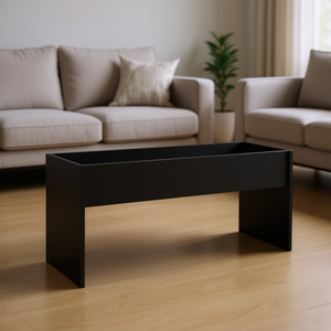 Tavolino da Caffè in Legno Ingegnerizzato Nero 40,2 X 19,9 X 20,7 Pollici, Design Moderno e Minimalista con Vano Portaoggetti, Arredamento per Soggiorno - Product Image 2