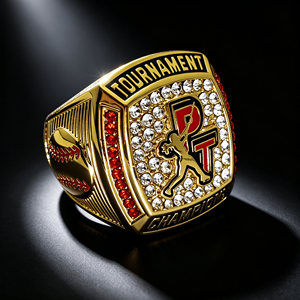 Bague de championnat de luxe personnalisée avec logo sportif en relief, design haut de gamme, nouvelle collection, best-seller - Product Image 1
