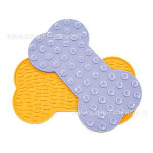 Tapis d'alimentation lente en silicone pour animaux de compagnie, en forme d'os, anti-étouffement, de qualité alimentaire, pour chats et chiens, bols pour aliments pour animaux de compagnie, 280x158x10mm - Product Image 5