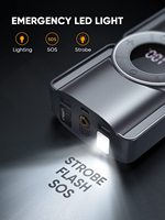Démarreur de voiture 4 en 1 20000mAh, batterie externe portable, lampe torche LED, affichage numérique pour camion, moto, SUV
