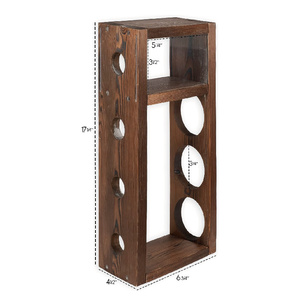 Casier à vin vertical en bois de <span class=keywords><strong>cuisine</strong></span> avec rangement en liège pour support de rangement et étagère de comptoir à la maison - Product Image 4