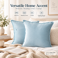 Housse de coussin en tissu tissé uni disponible en plusieurs tailles, housse de coussin carrée à biais