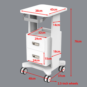 Carrito de Metal de Alta Calidad con 2 Cajones para Escáner Dental, Resistente, con 4 Ruedas, Diseño Moderno para Uso en Hoteles y Baños - Product Image 2