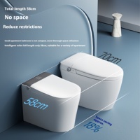 Toilette intelligente de luxe aux normes européennes avec télécommande, chauffage de siège avancé et drainage en S, forme de cuvette allongée
